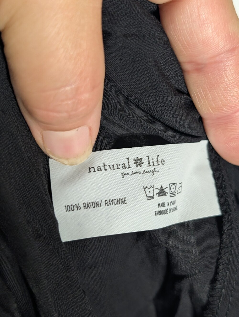 NWT Natural Life Rebecca Midi Dress Plus 2XL Black Witchy Tiered Flowy Boho - Picture 12 of 13